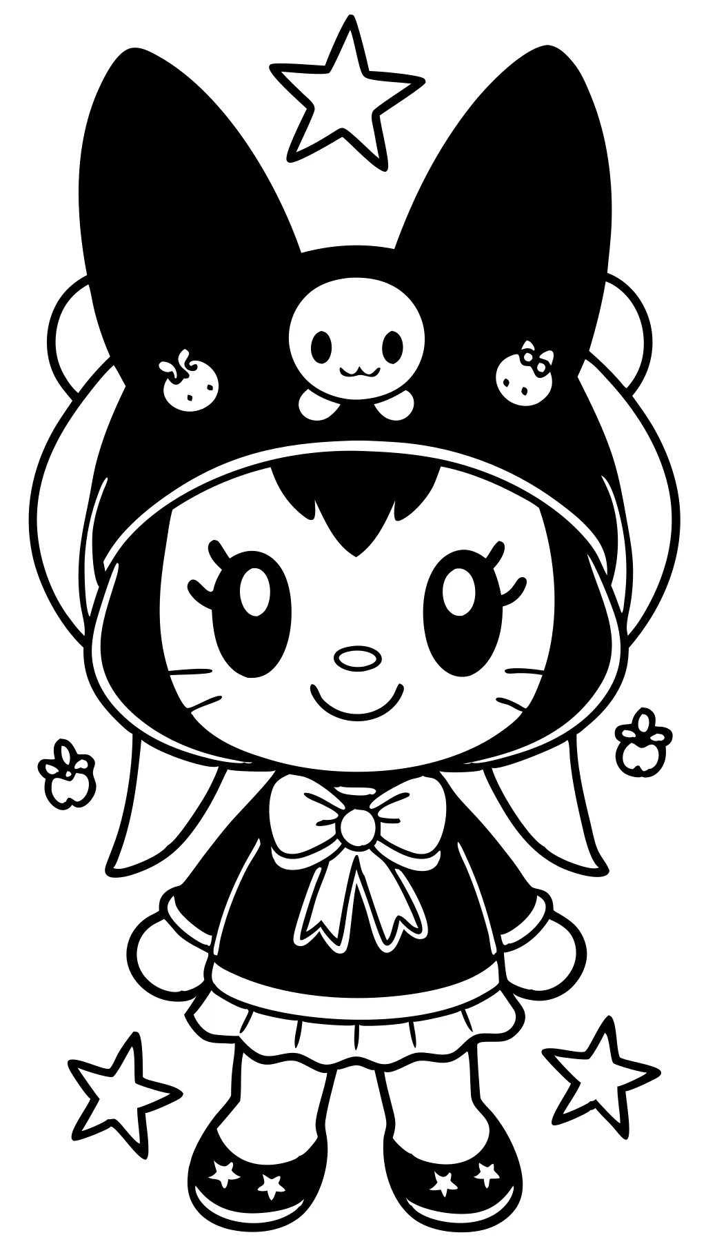 kuromi and my melody coloring pages